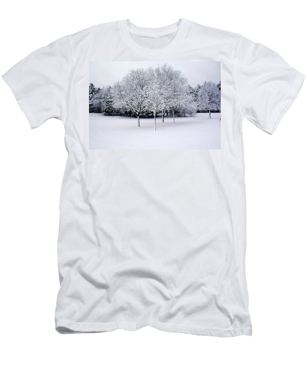 Milwaukee T-Shirt featuring the photograph Winter Wonderland by Deb Beausoleil