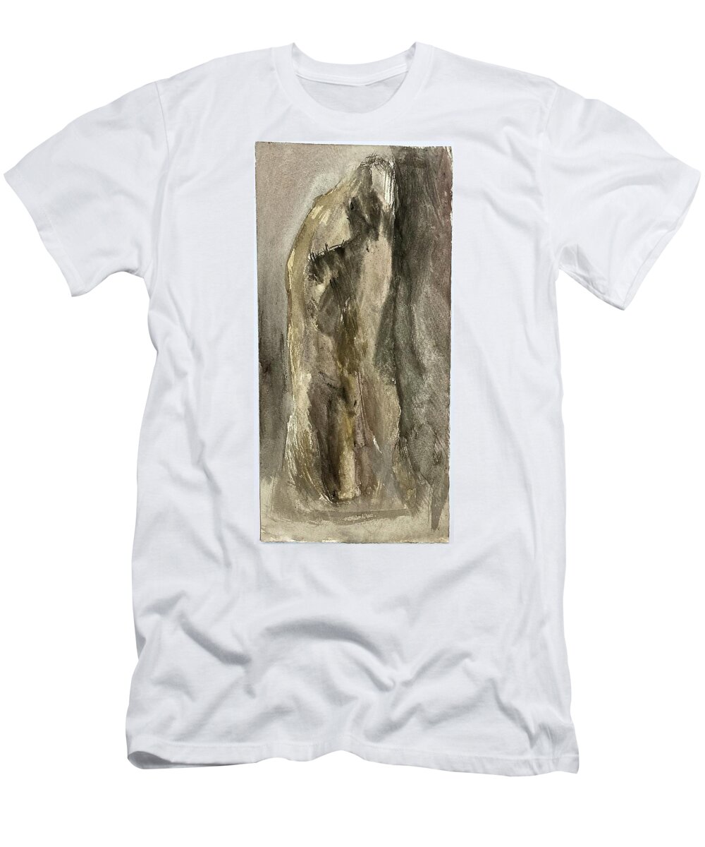 Pigment T-Shirt featuring the painting Wrapped Figure by David Euler