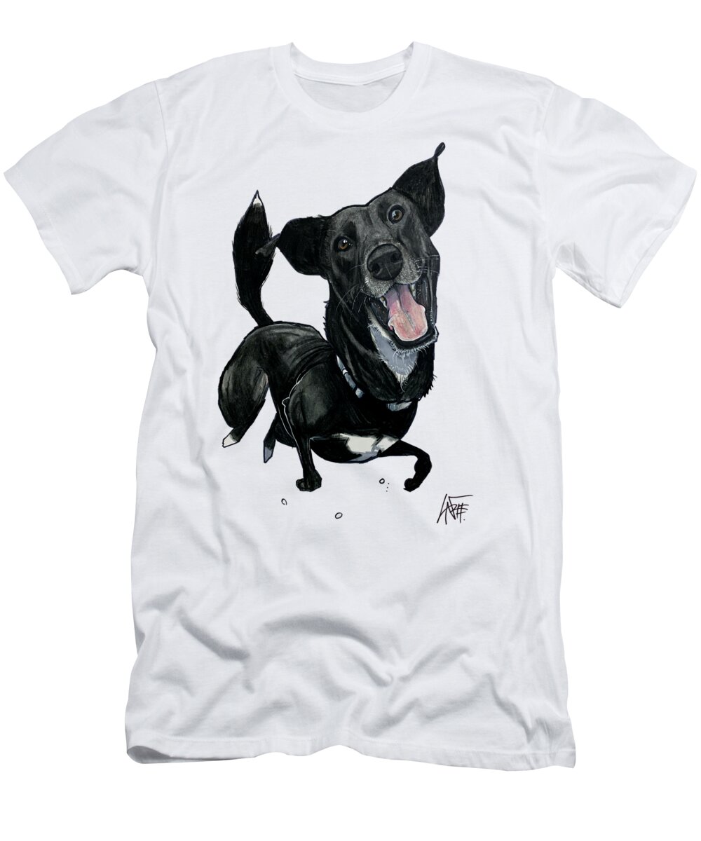 Wrobel T-Shirt featuring the drawing Wrobel 5282 by Canine Caricatures By John LaFree