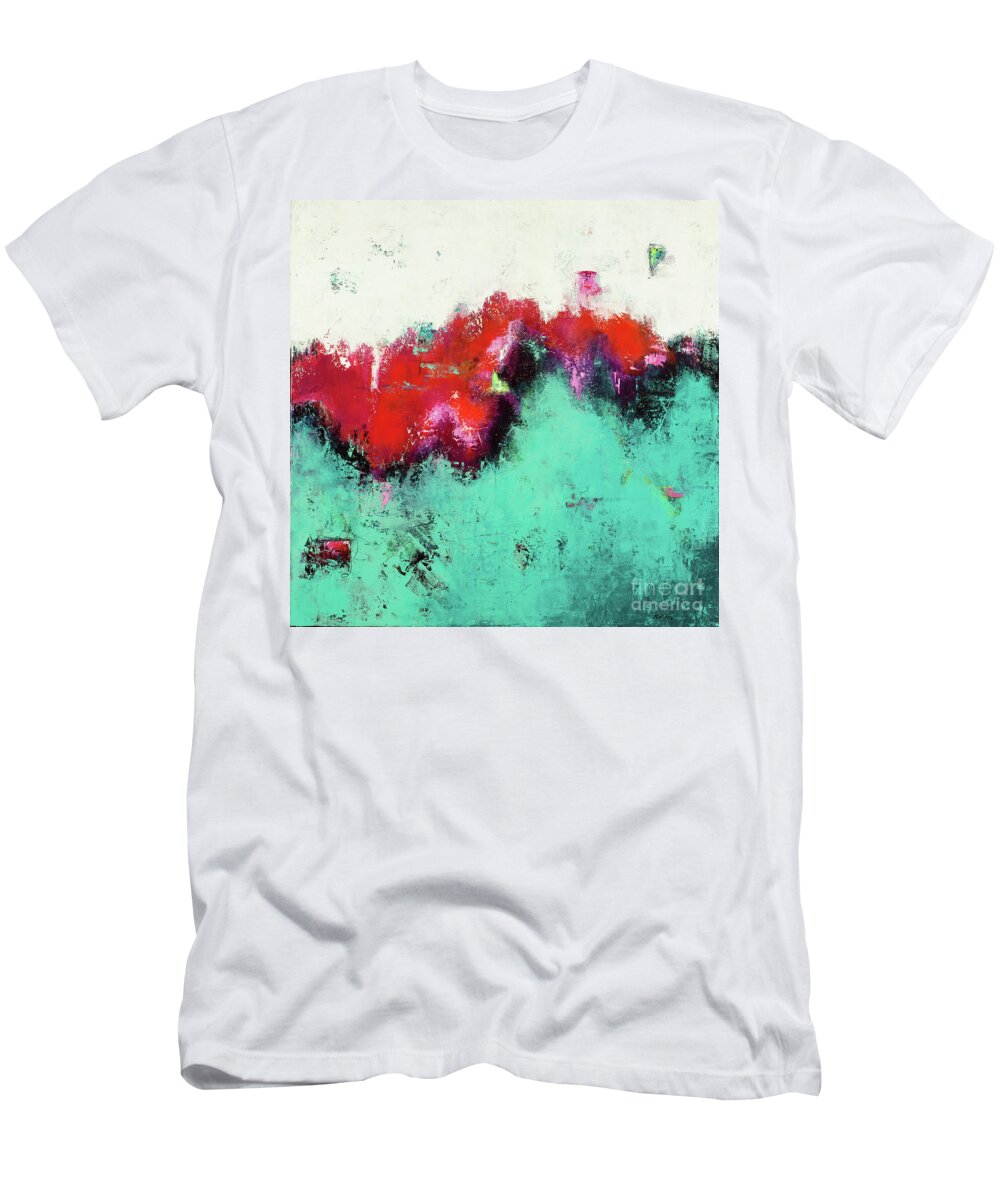 Abstract T-Shirt featuring the painting Ya Can't Fix Crazy by Kirsten Koza Reed