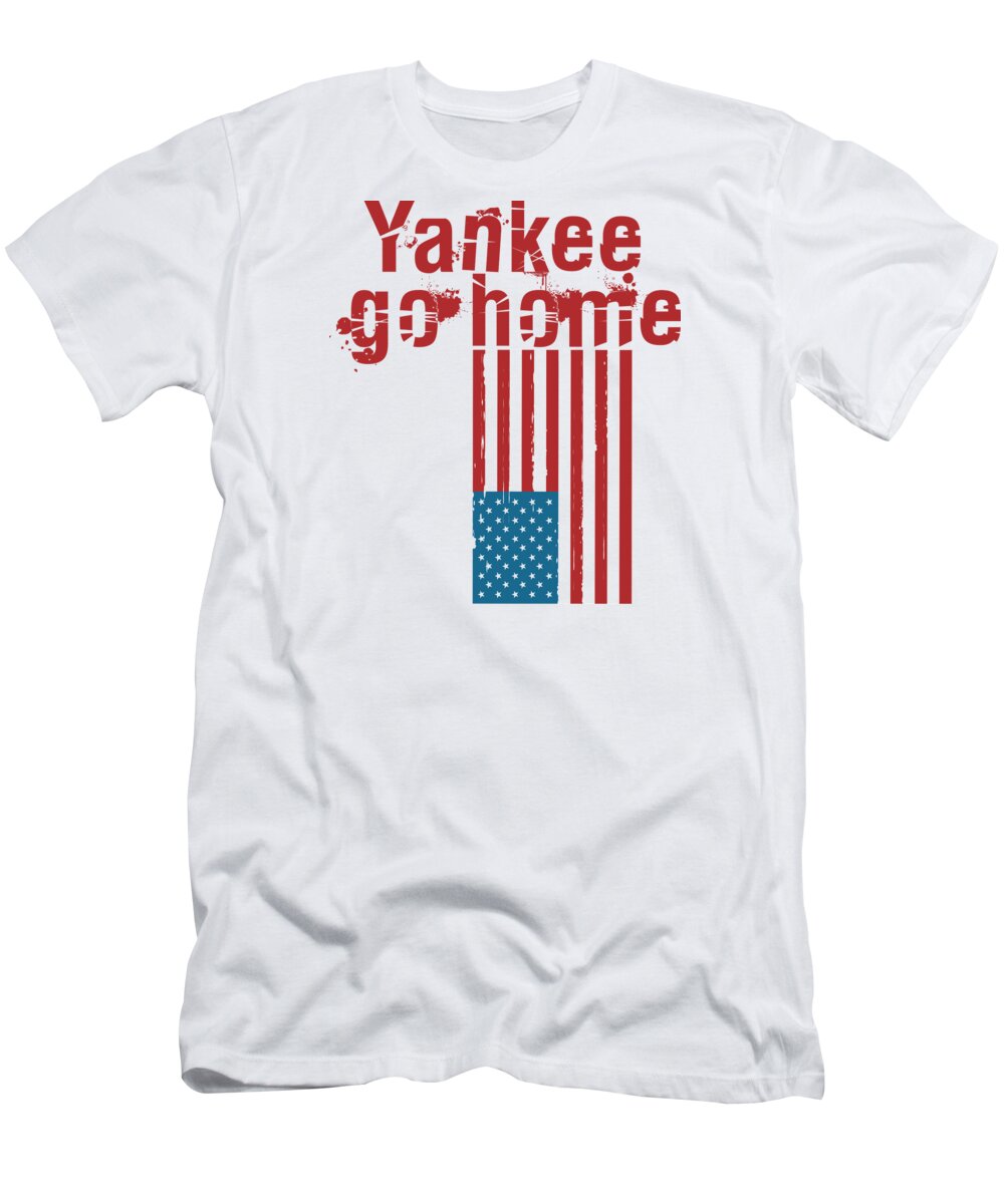 Vintage American USA Flag Print Design T-shirt Men's Tee Color Red 2X-Large