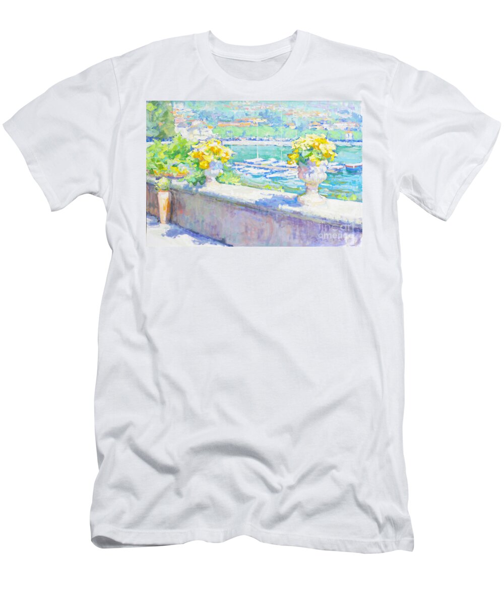 Lenno T-Shirt featuring the painting Yellow Seduction by Jerry Fresia