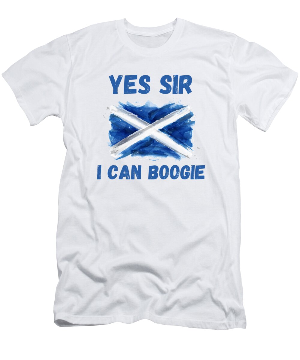 SCOTTISH FLAG TSHIRT B YES SIR Scotland Euro 2020 2021 Yass I CAN BOOGIE 