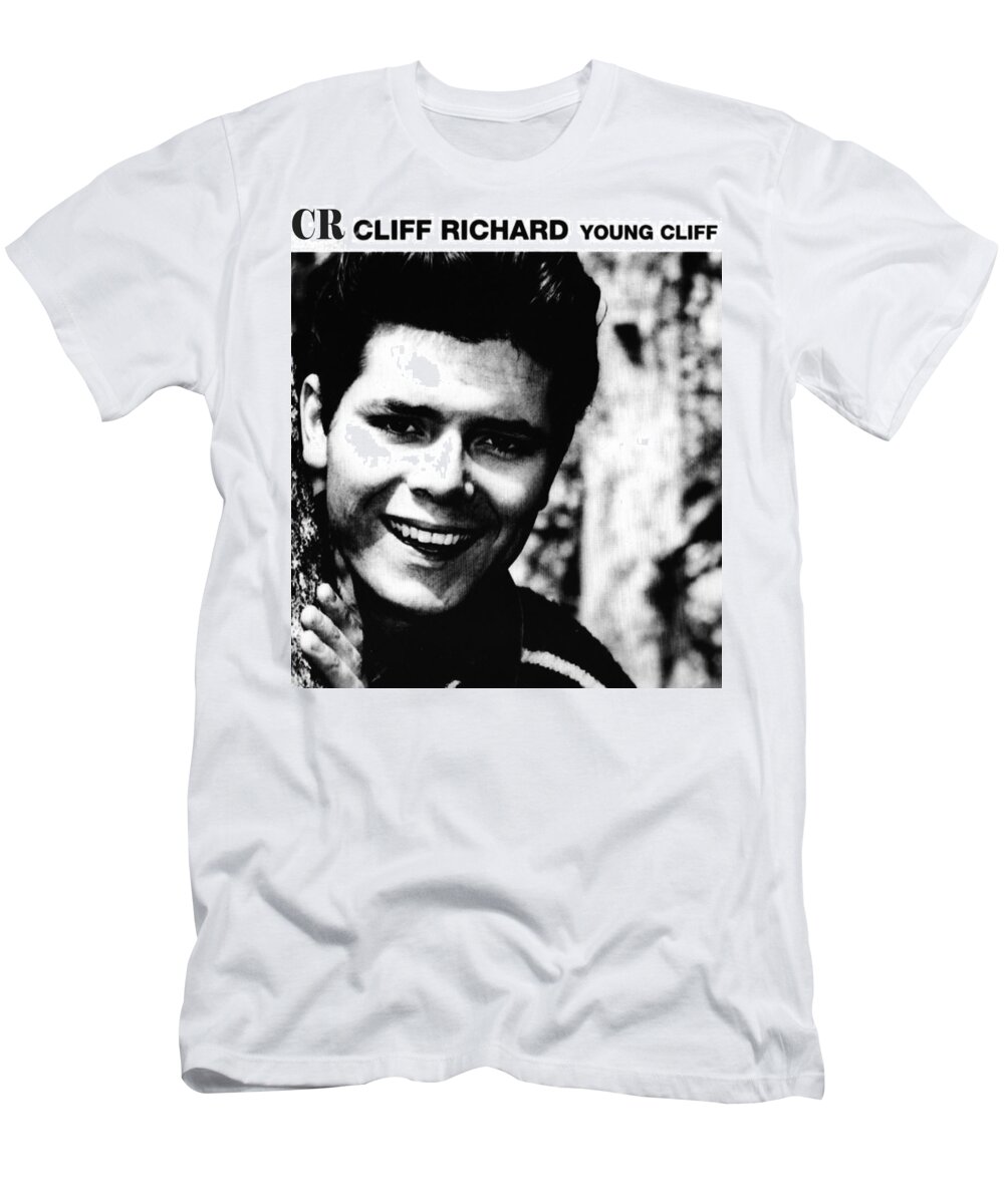 Young Cliff T-Shirt featuring the digital art Young Cliff by Bruce Springsteen