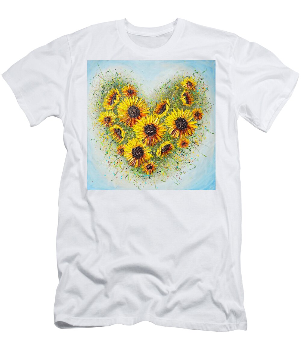 Sunflower T-Shirt featuring the painting You're my Sunshine by Amanda Dagg