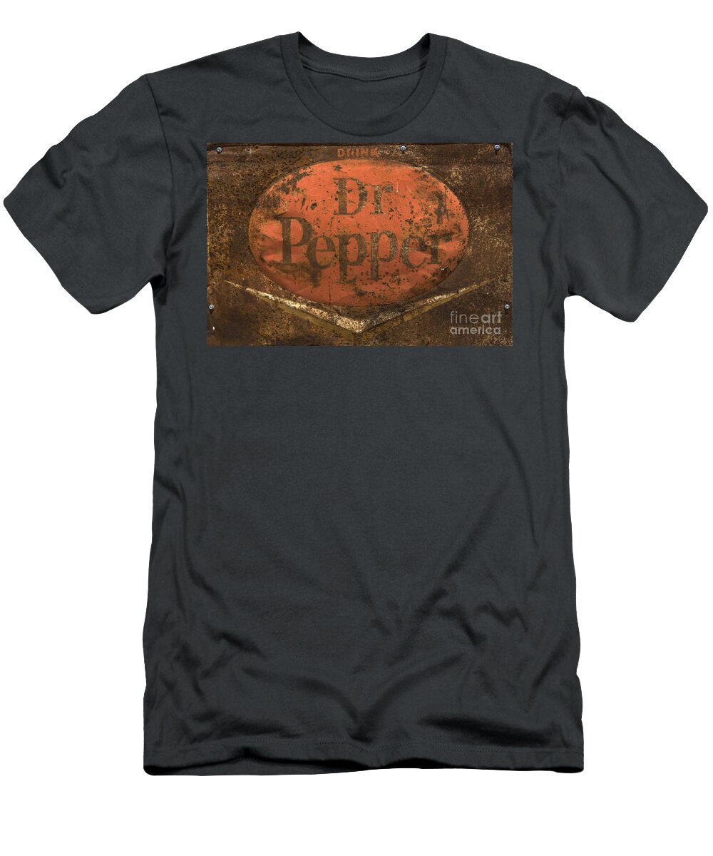Dr Pepper Sign T-Shirt featuring the photograph Dr Pepper Vintage Sign by Bob Christopher