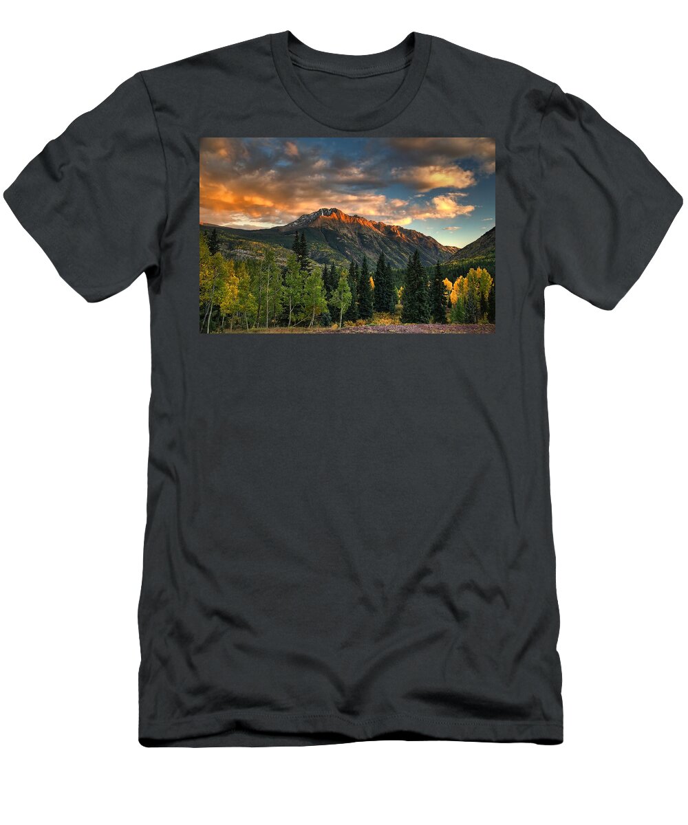 Silverton T-Shirt featuring the photograph North Twilight Peak by Ken Smith