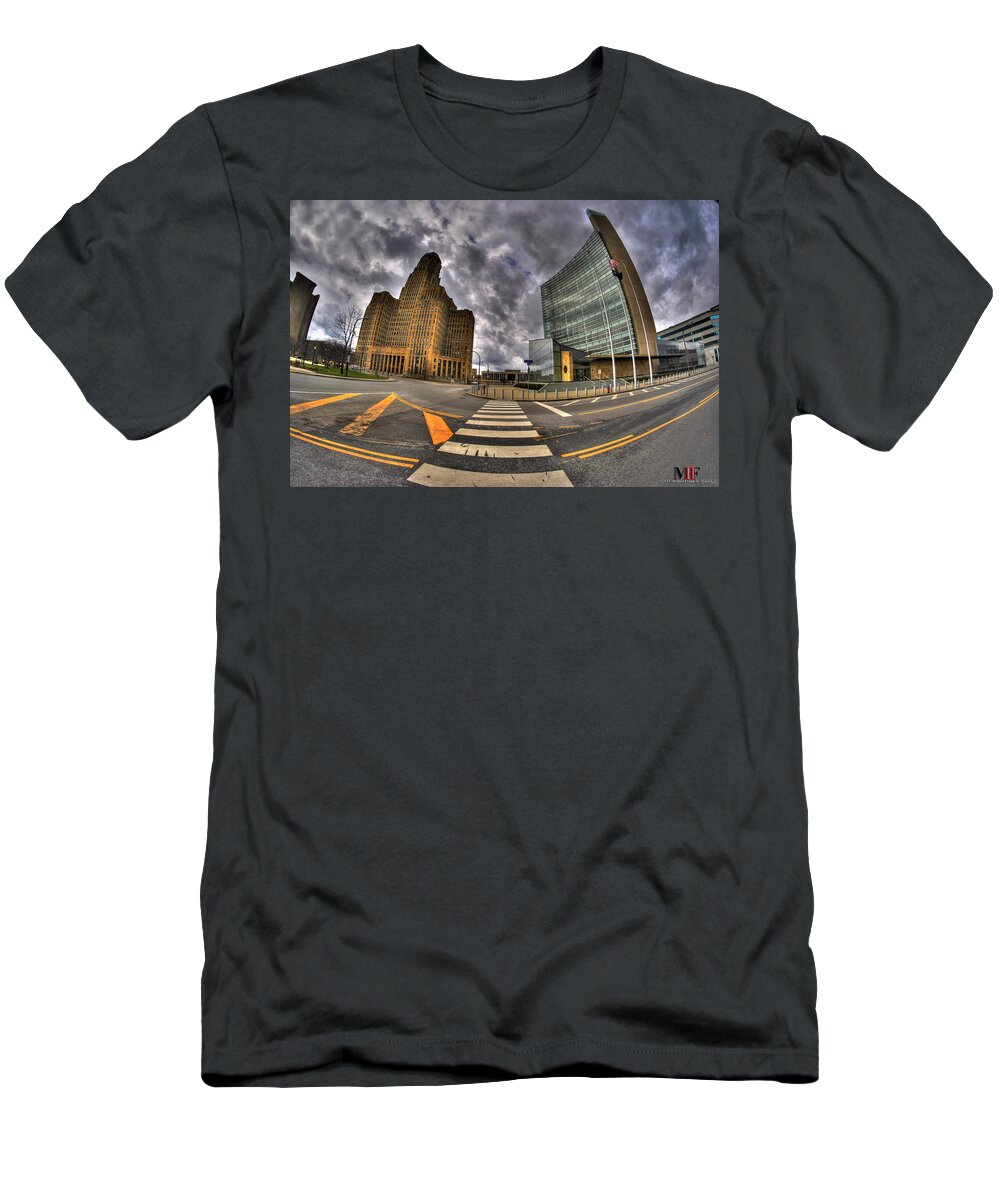 Michael Frank Jr T-Shirt featuring the photograph 007 City Hall and the Court House by Michael Frank Jr