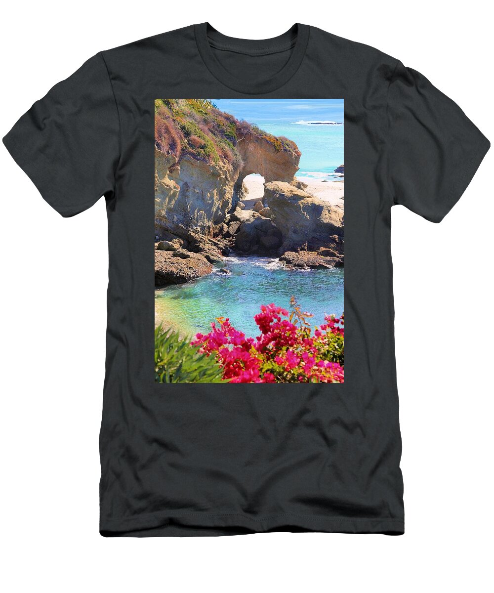 Laguna T-Shirt featuring the photograph Arch Rock Laguna #1 by Jane Girardot