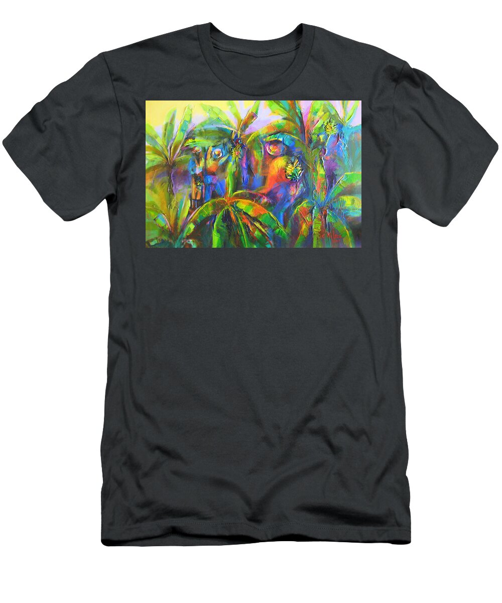 Abstract T-Shirt featuring the painting Banana Plantation by Cynthia McLean