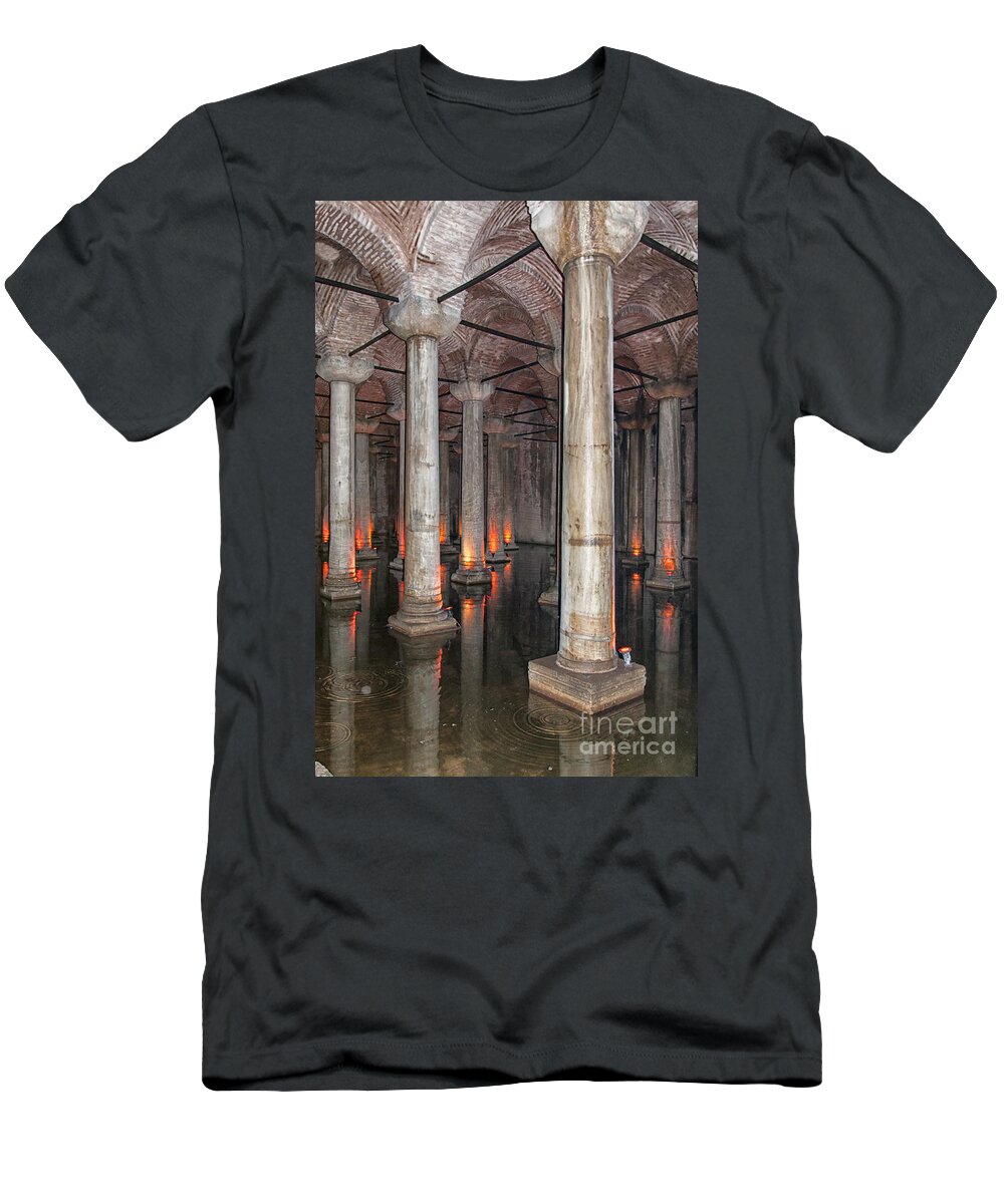 Turkey T-Shirt featuring the photograph Basilica Cistern 02 #1 by Antony McAulay