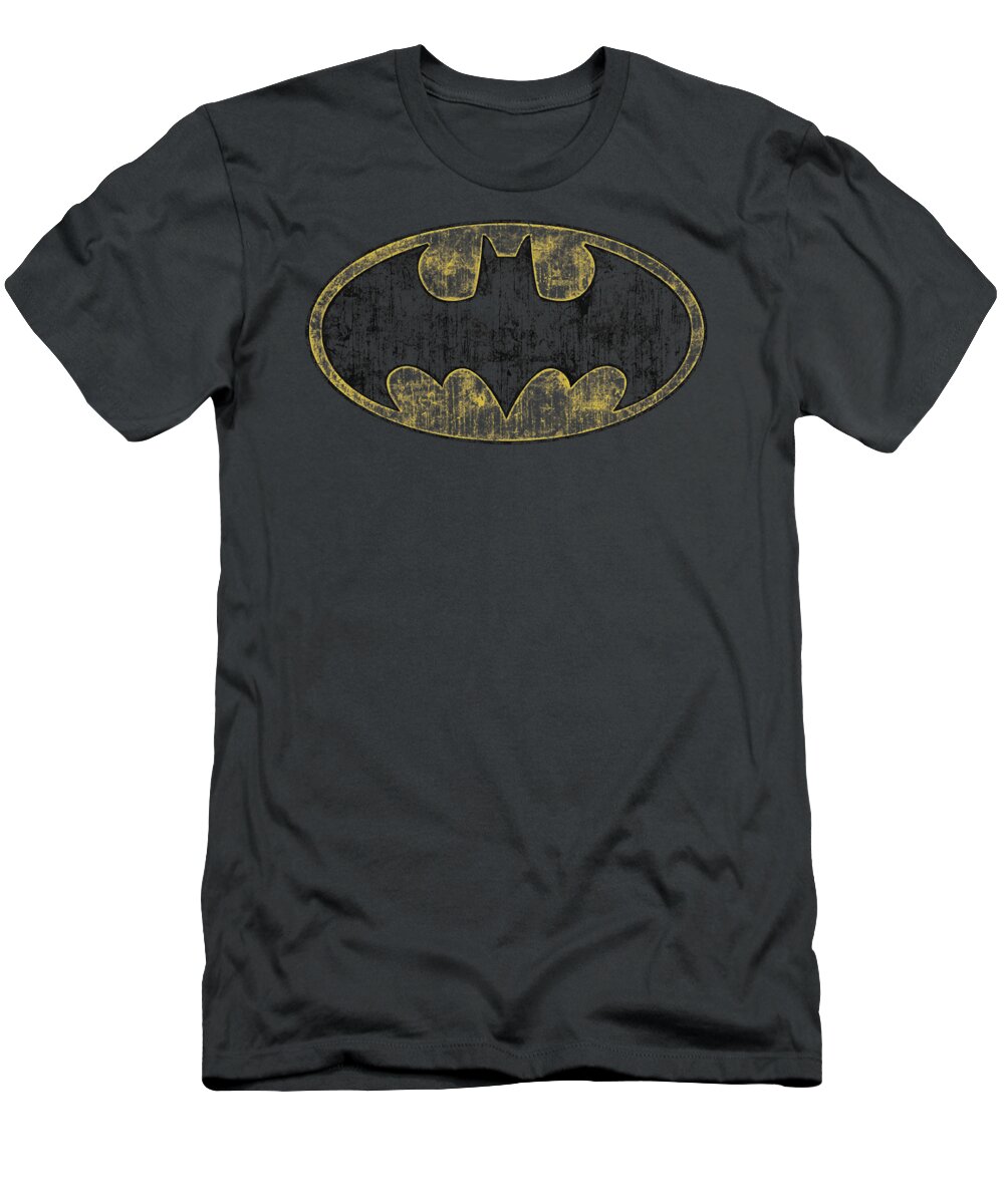 Batman T-Shirt featuring the digital art Batman - Tattered Logo by Brand A