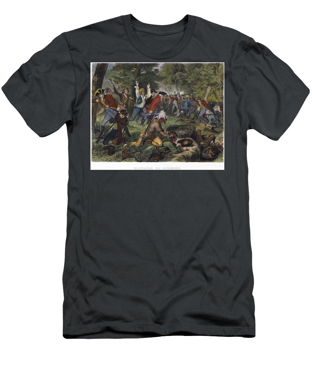 1778 T-Shirt featuring the drawing Battle Of Wyoming, 1778 #2 by Granger
