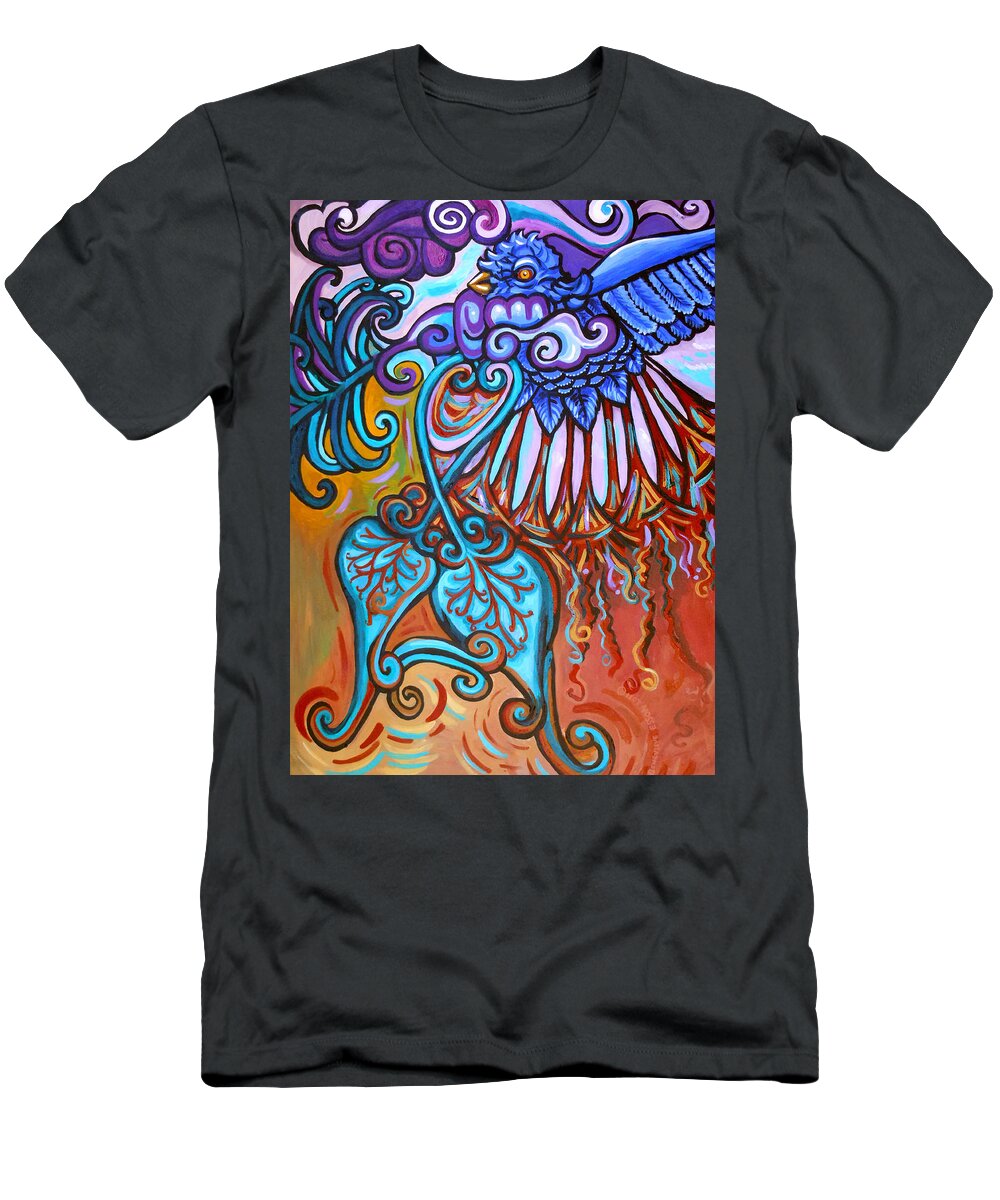 Birdheart T-Shirt featuring the painting Bird Heart I #1 by Genevieve Esson