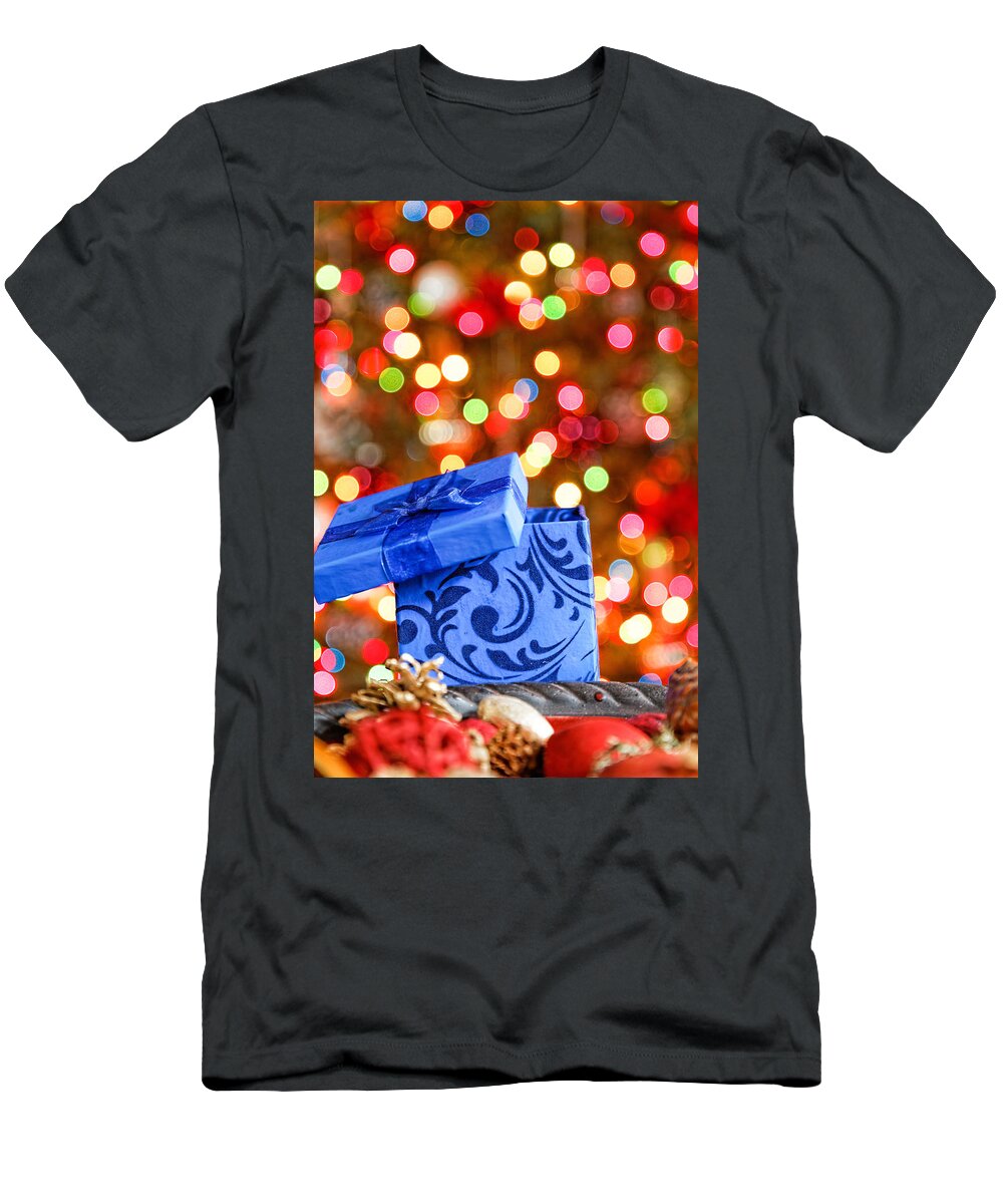 Background T-Shirt featuring the photograph Christmas Box #1 by Peter Lakomy