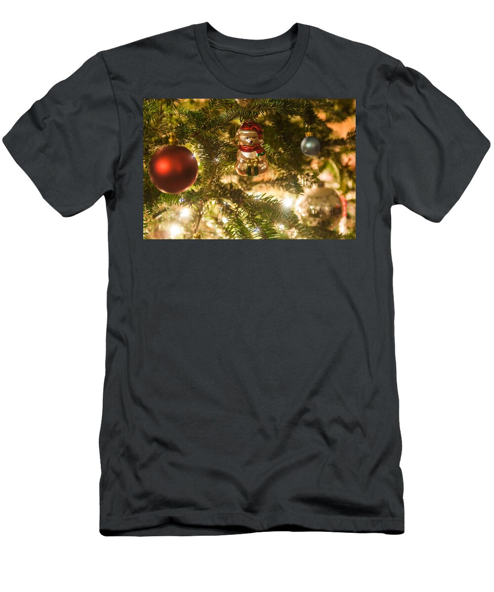 Artificial T-Shirt featuring the photograph Christmas Tree Ornaments #1 by Alex Grichenko