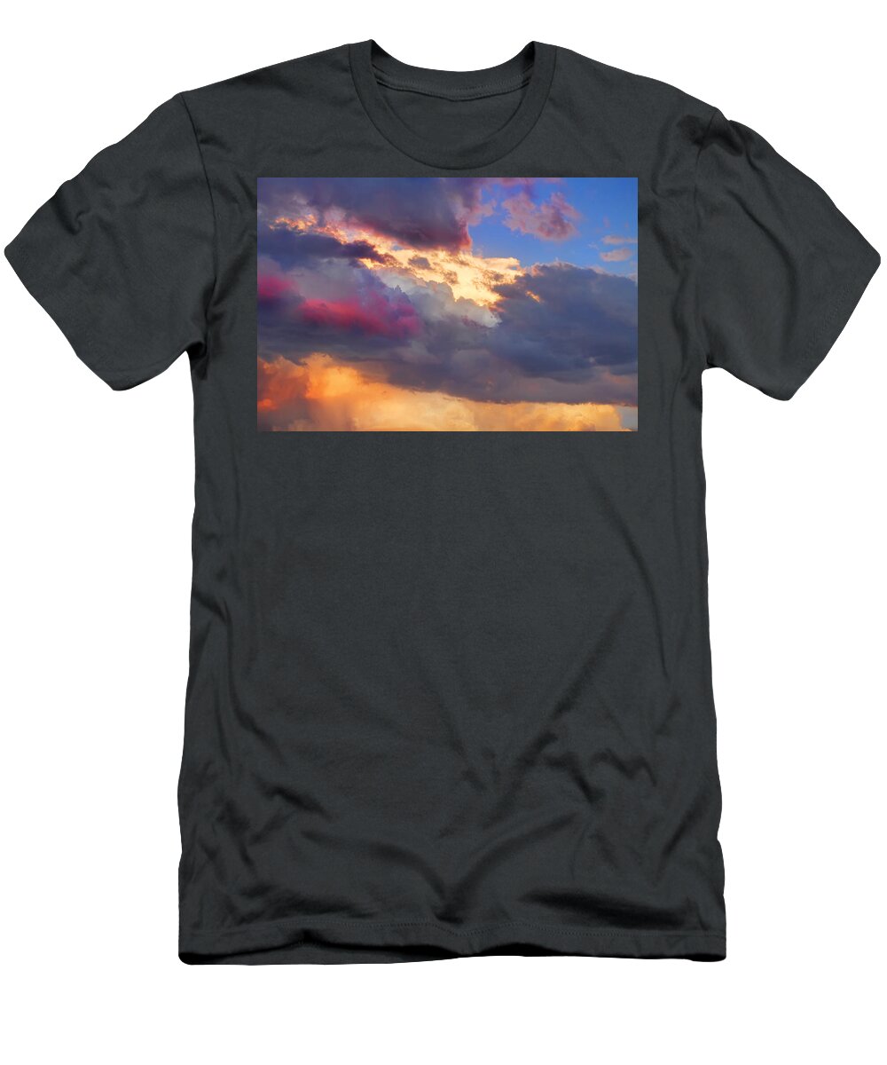 Sunsets T-Shirt featuring the photograph Cloudscape Sunset Touch Of Blue #1 by James BO Insogna