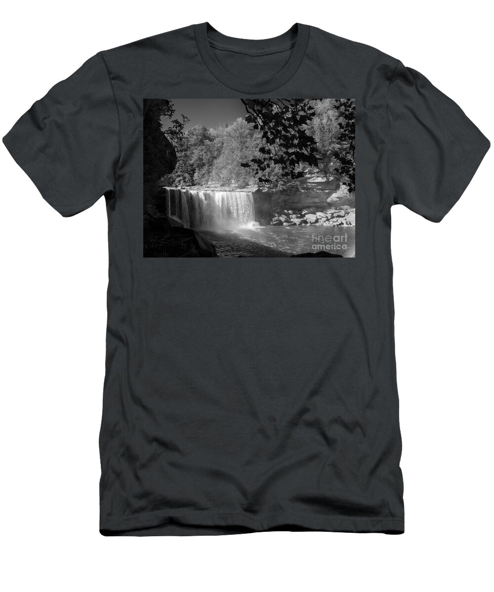 Landscape T-Shirt featuring the photograph Falling Water #1 by Ken Frischkorn