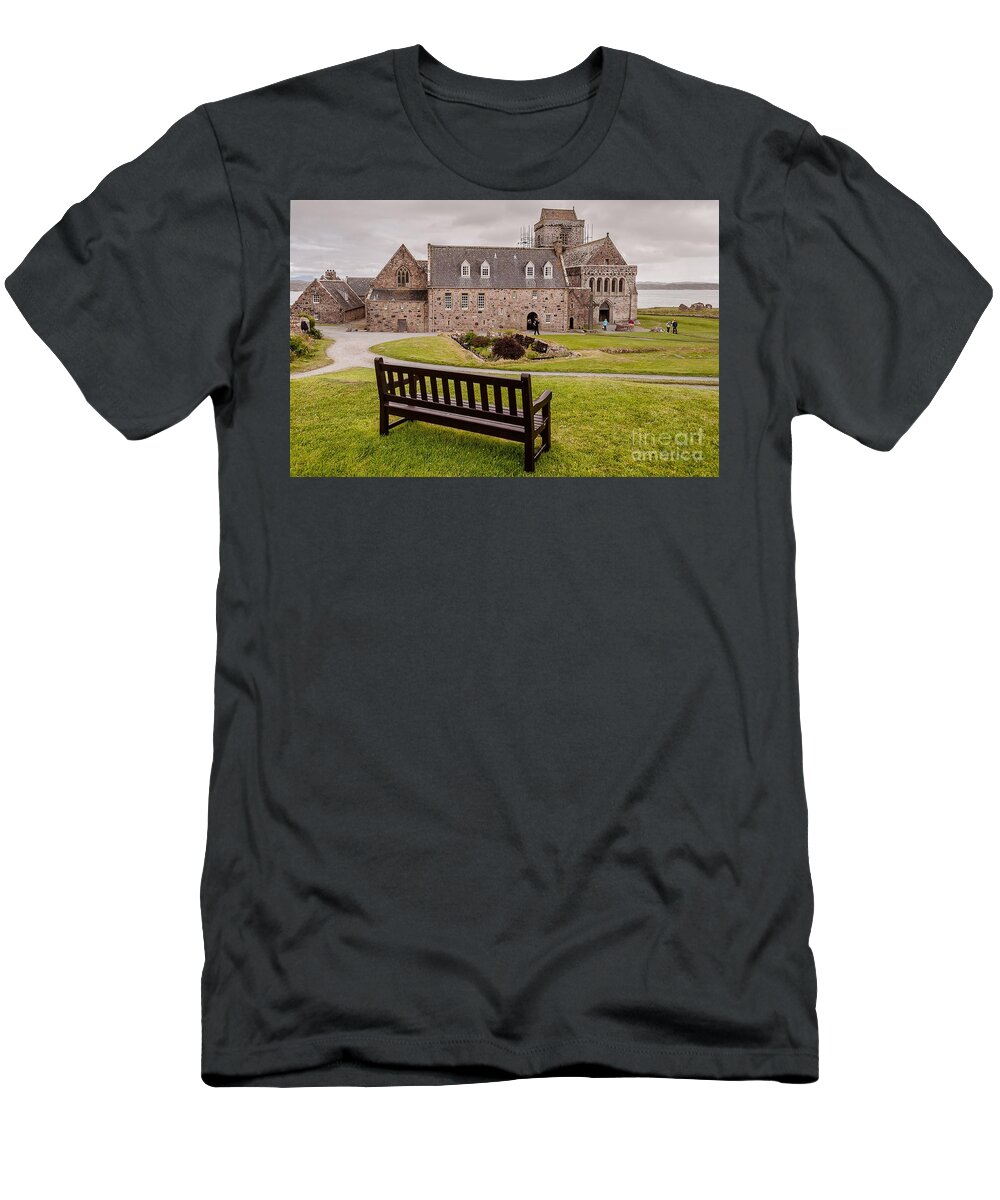 Abbey T-Shirt featuring the photograph Iona Abbey by Sergey Simanovsky
