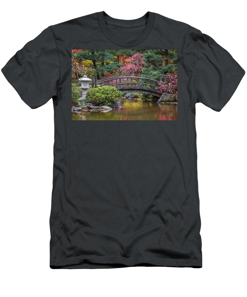 Japanese Gardens T-Shirt featuring the photograph Japanese Bridge by Sebastian Musial