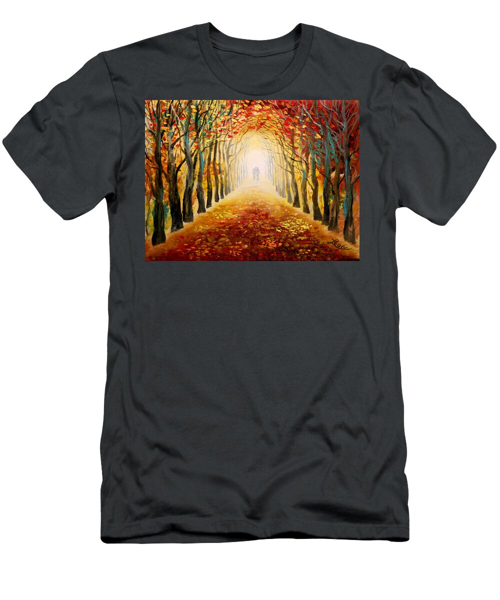 Love T-Shirt featuring the painting Love #2 by Leon Zernitsky