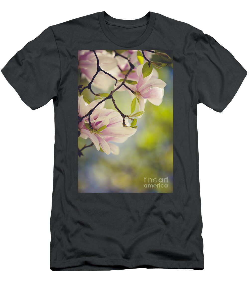 Magnolia T-Shirt featuring the photograph Magnolia Flowers #1 by Nailia Schwarz