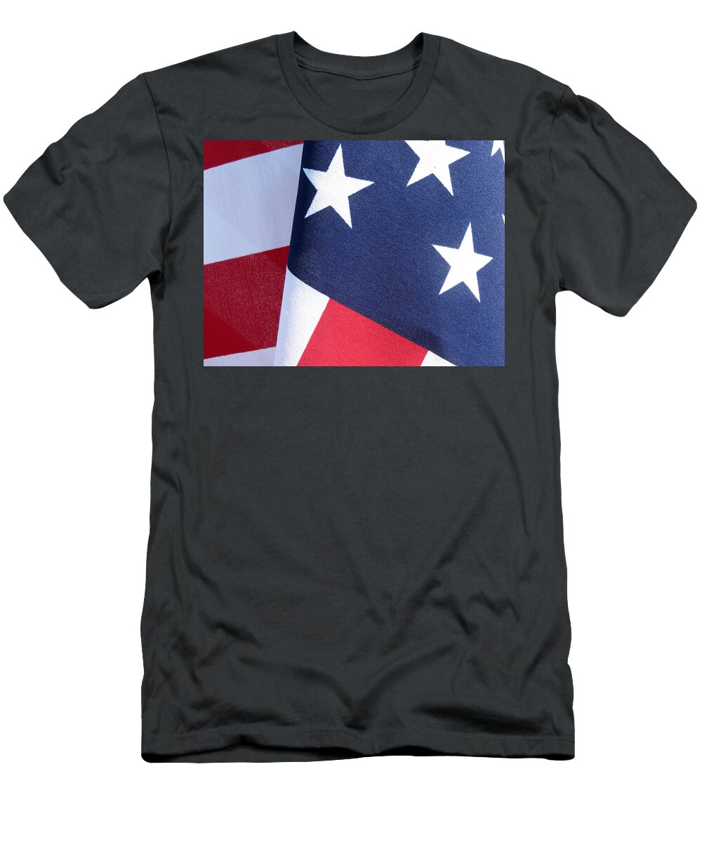 Tempe Town Lake T-Shirt featuring the photograph Old Glory #1 by Laurel Powell