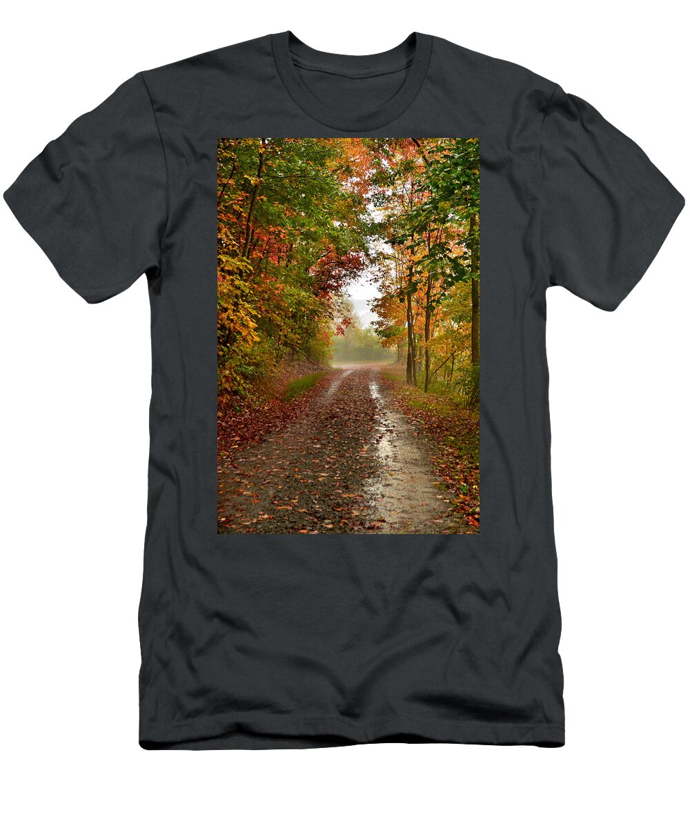 Fall T-Shirt featuring the photograph Rainy Days #2 by Lisa Lambert-Shank