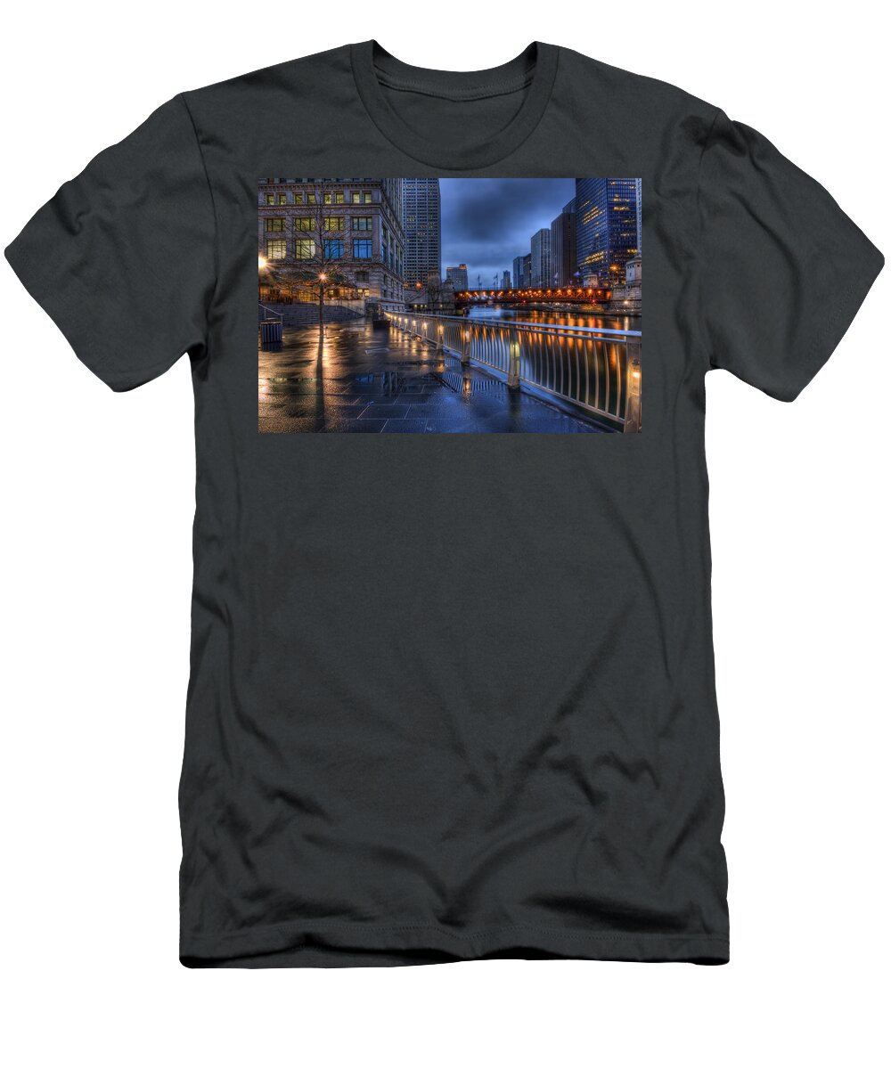 Chicago T-Shirt featuring the photograph Ramble Along the River by Lindley Johnson