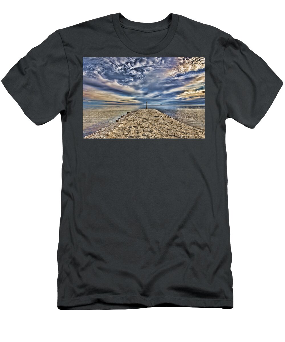 Salton Sea T-Shirt featuring the photograph Salt Pier Salton Sea #1 by Hugh Smith