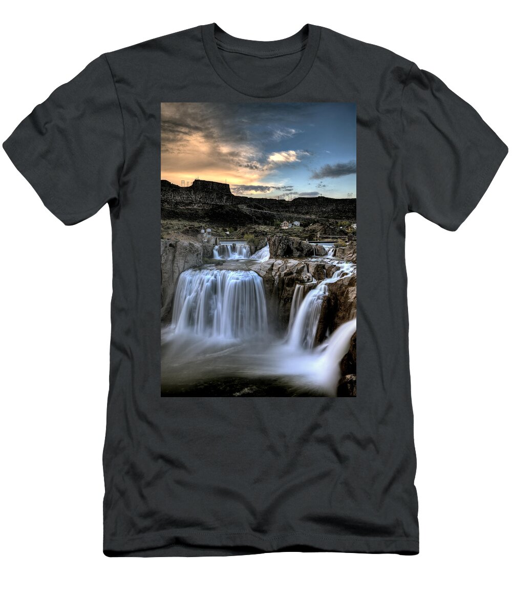 Fall T-Shirt featuring the photograph Shoshone Falls Twin Falls Idaho #1 by Mark Duffy