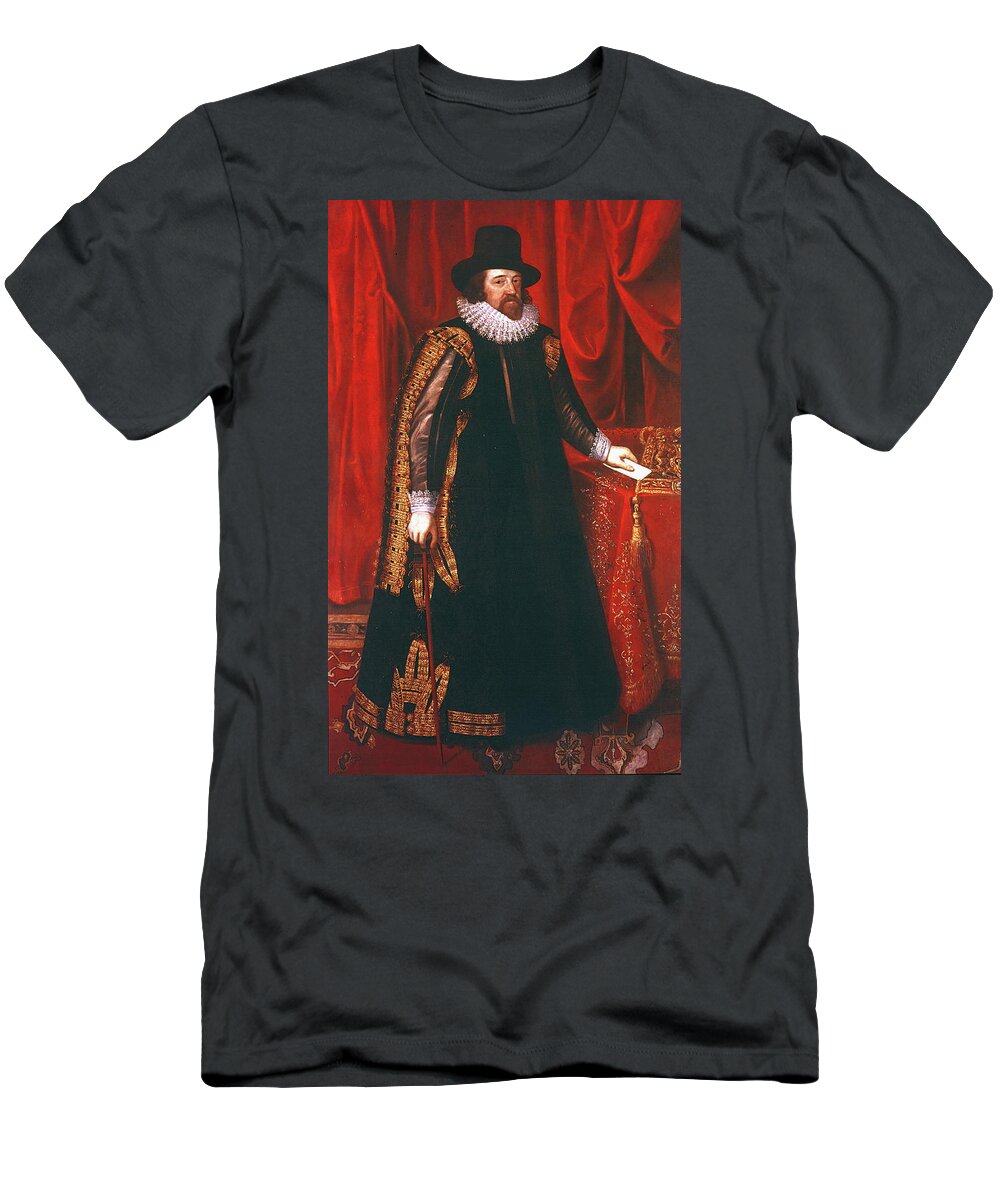 1618 T-Shirt featuring the painting Sir Francis Bacon by Granger