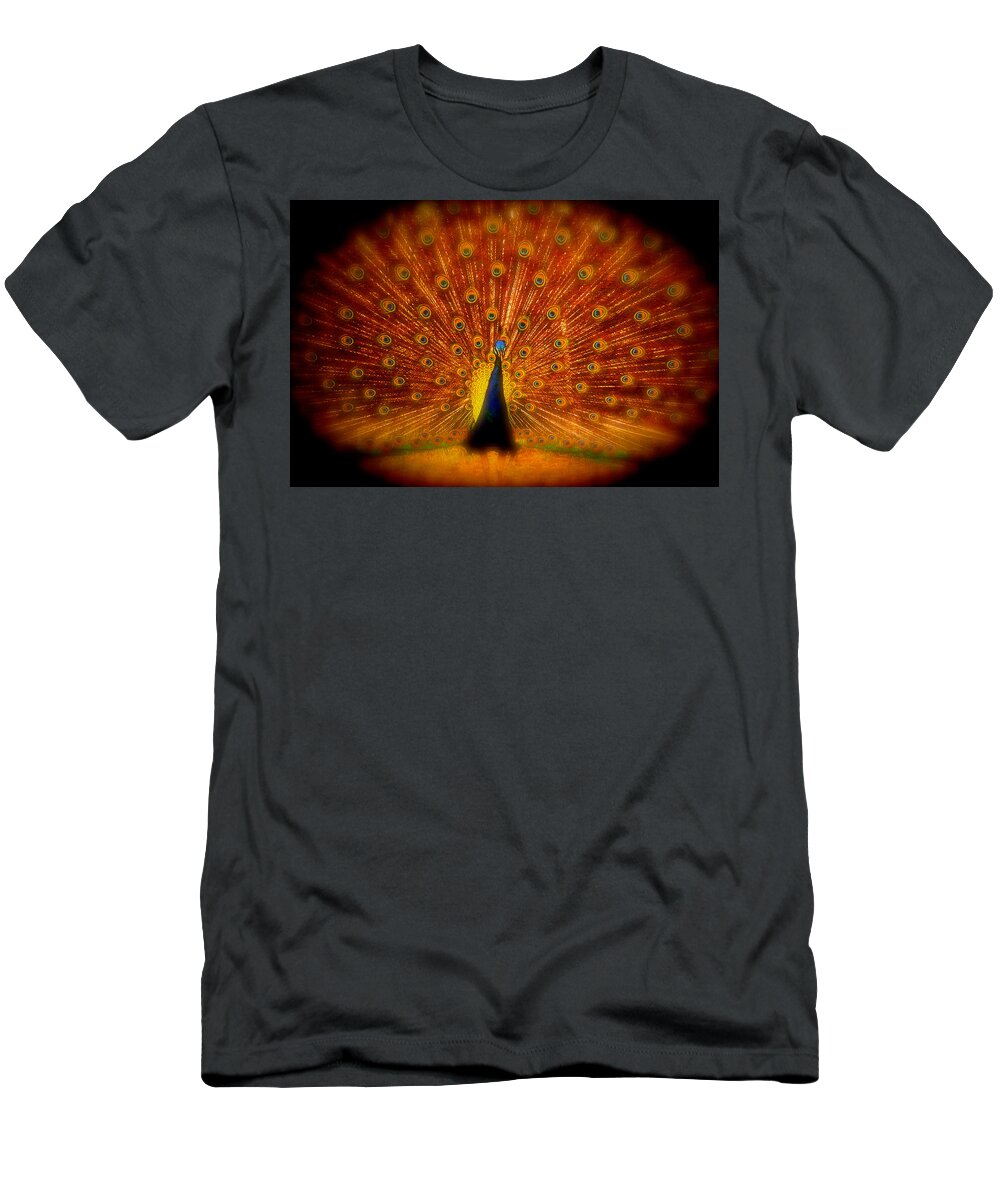 Peacock T-Shirt featuring the photograph Spread Em Peacock by Eye Olating Images