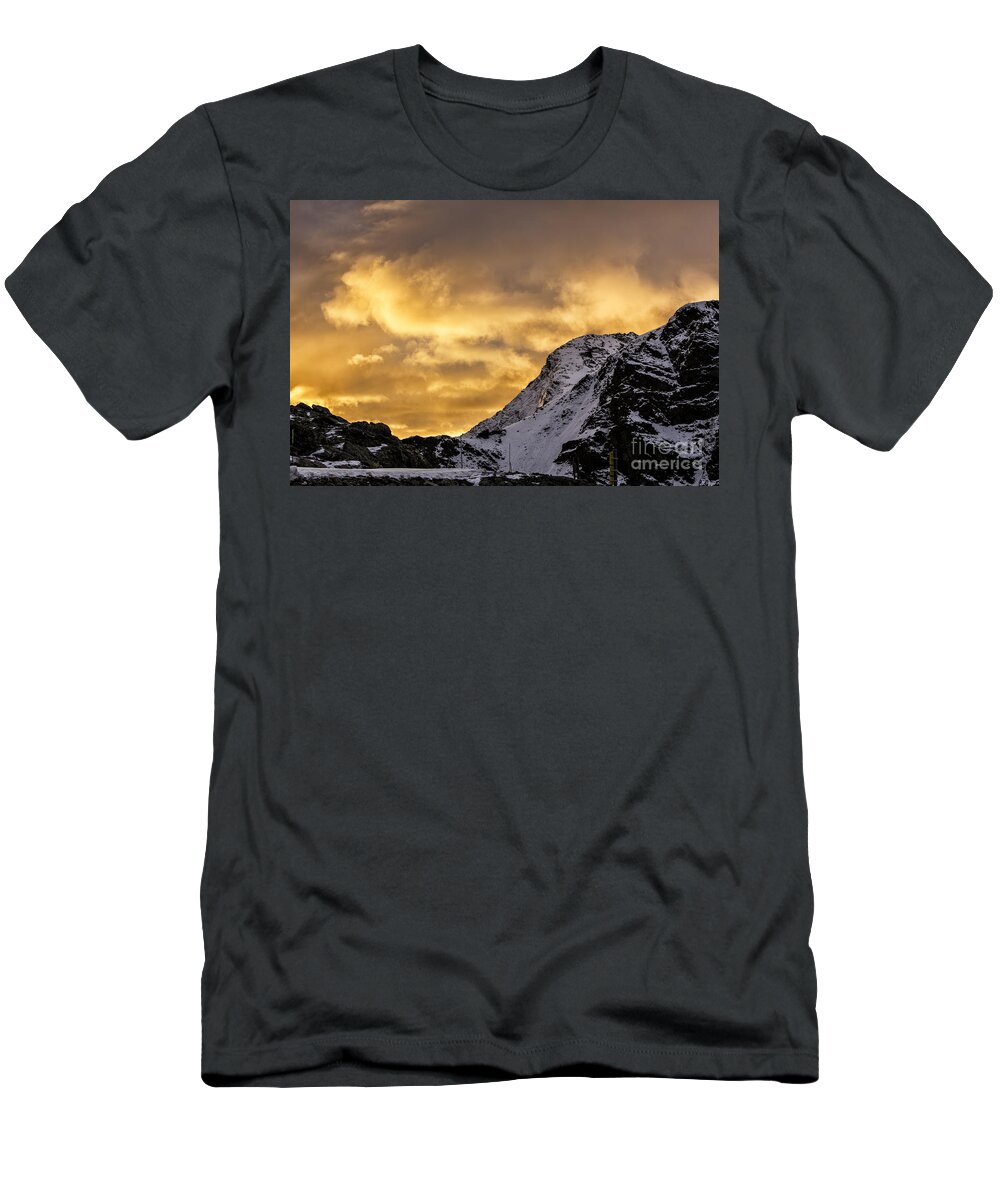  St. Moritz T-Shirt featuring the photograph Sunrise At Diavolezza #1 by Timothy Hacker