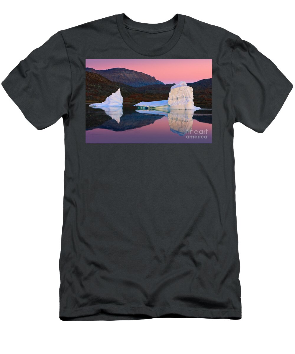 East T-Shirt featuring the photograph Sunrise in the Rode Fjord #1 by Henk Meijer Photography