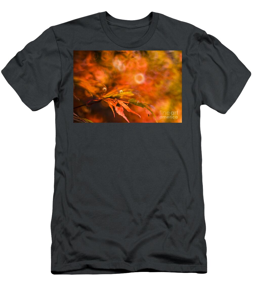Autumn T-Shirt featuring the photograph Surprised Leaf #1 by Ang El