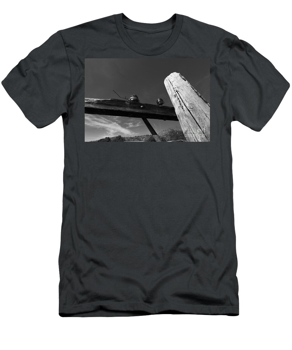 American Southwest T-Shirt featuring the photograph Telephone Pole Oatman AZ #1 by Dan Hartford