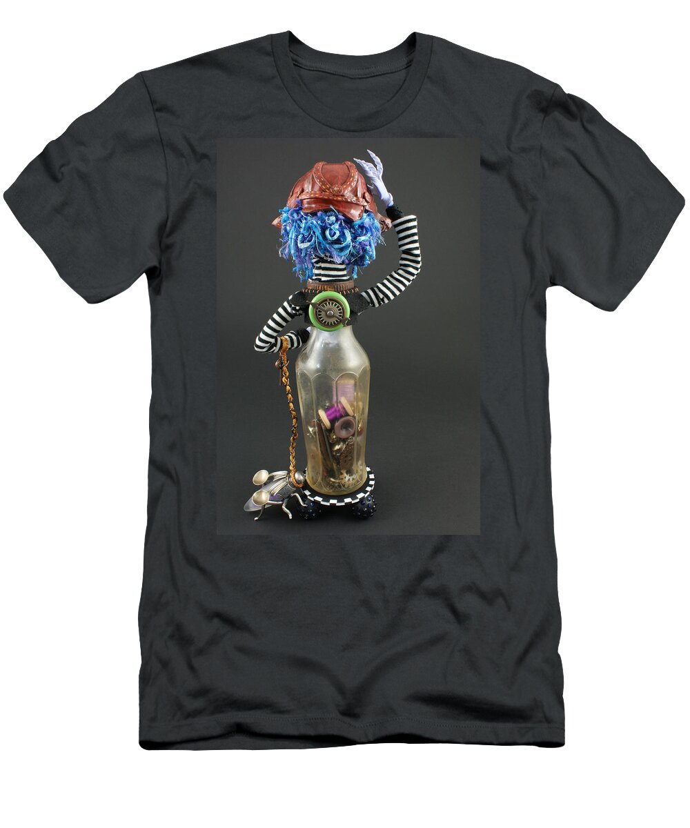 Time Collector T-Shirt featuring the sculpture Time Collector #2 by Judy Henninger