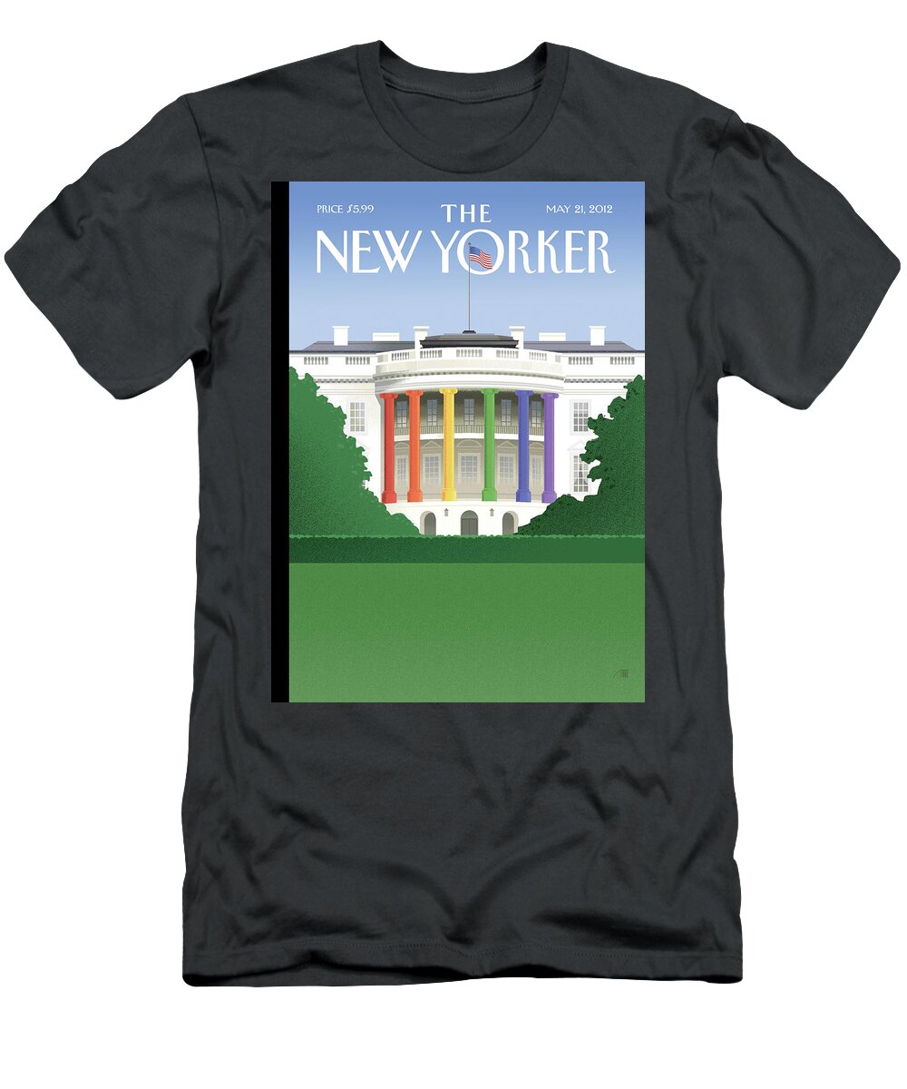 President T-Shirt featuring the painting Spectrum of Light by Bob Staake
