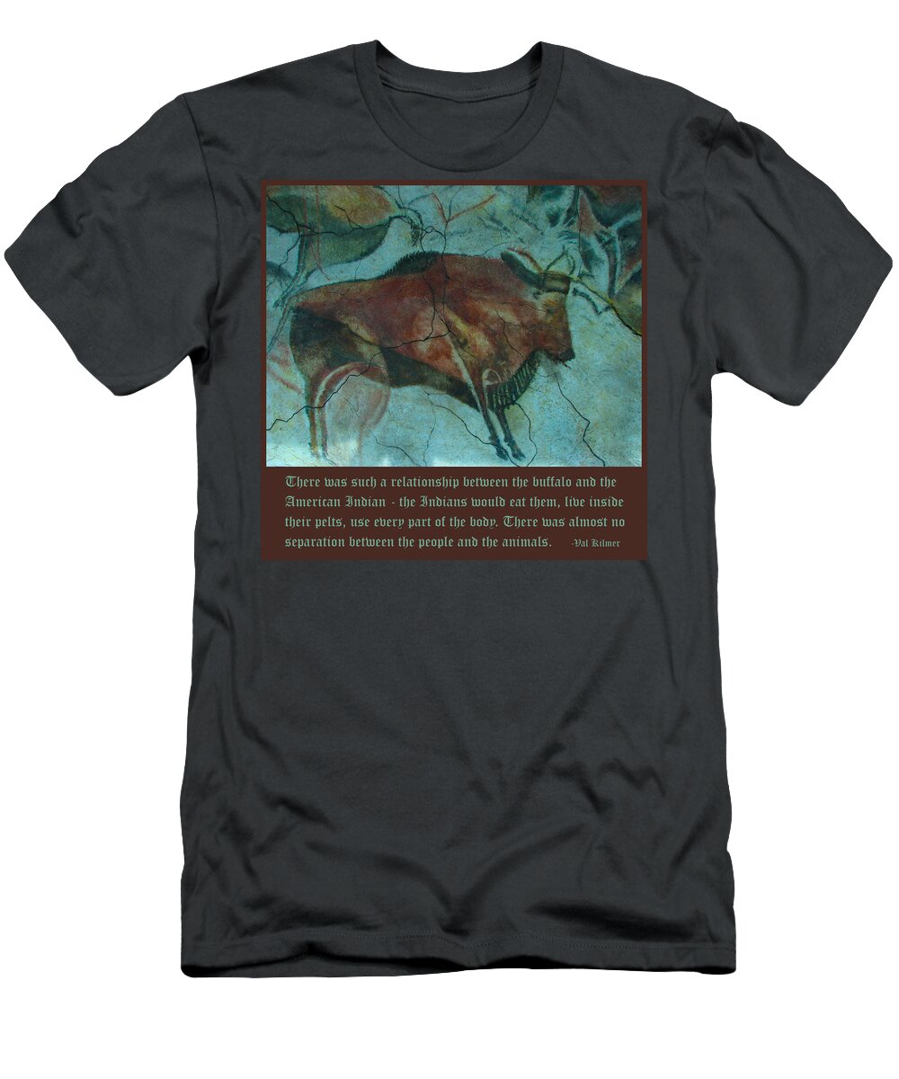 Val Kilmer On The Bison T-Shirt featuring the digital art Val Kilmer On The Bison by Unknown
