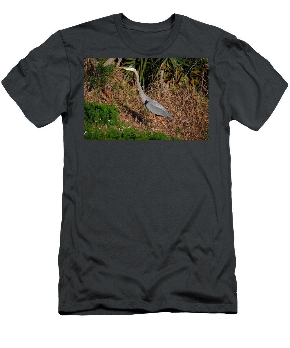  T-Shirt featuring the photograph 11- Great Blue Heron by Joseph Keane