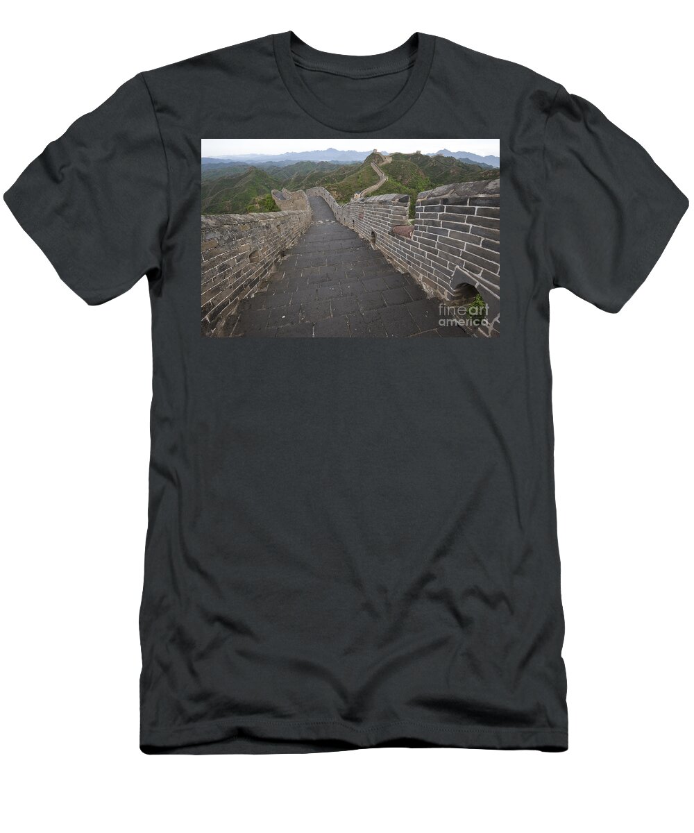 Great Wall T-Shirt featuring the photograph Great Wall Of China #18 by John Shaw
