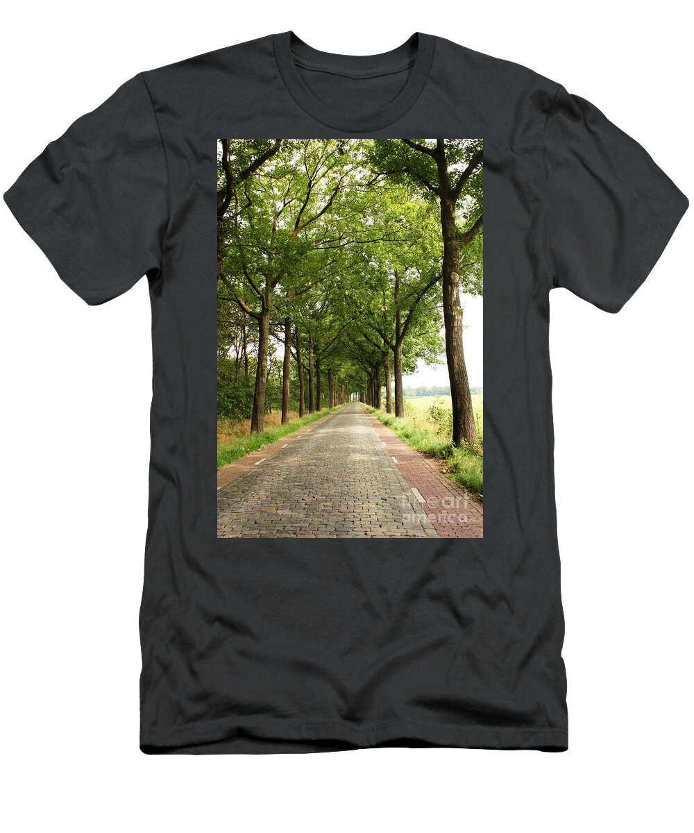 Road T-Shirt featuring the photograph Cobblestone Country Road #2 by Carol Groenen