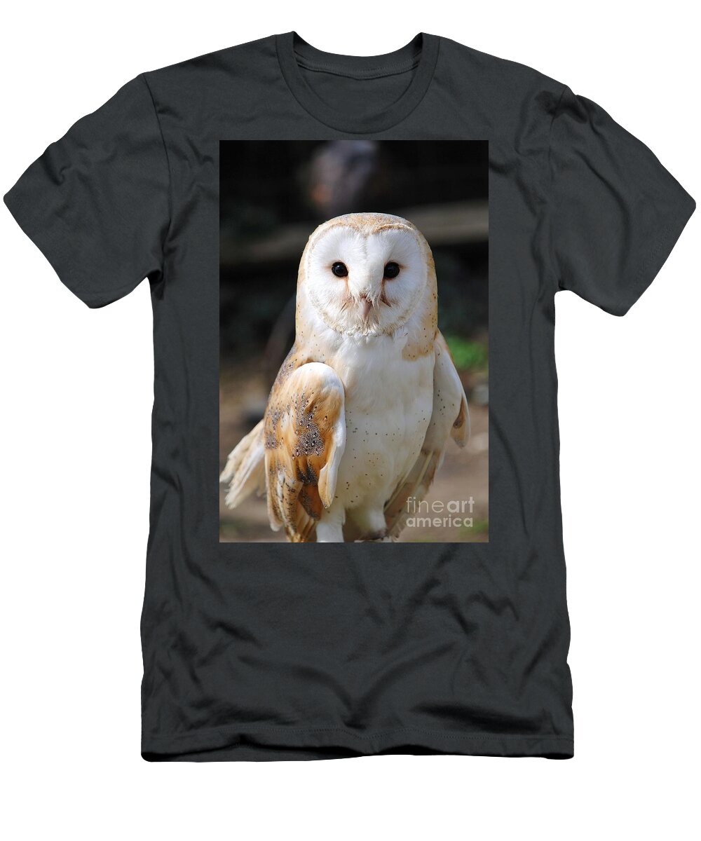 Common T-Shirt featuring the photograph Common Barn Owl #2 by David Fowler