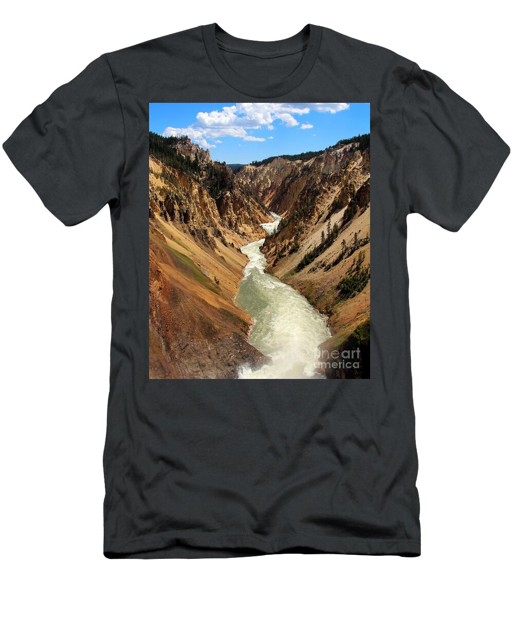 Grand Canyon Of Yellowstone T-Shirt featuring the photograph Grand Canyon of Yellowstone by Jemmy Archer