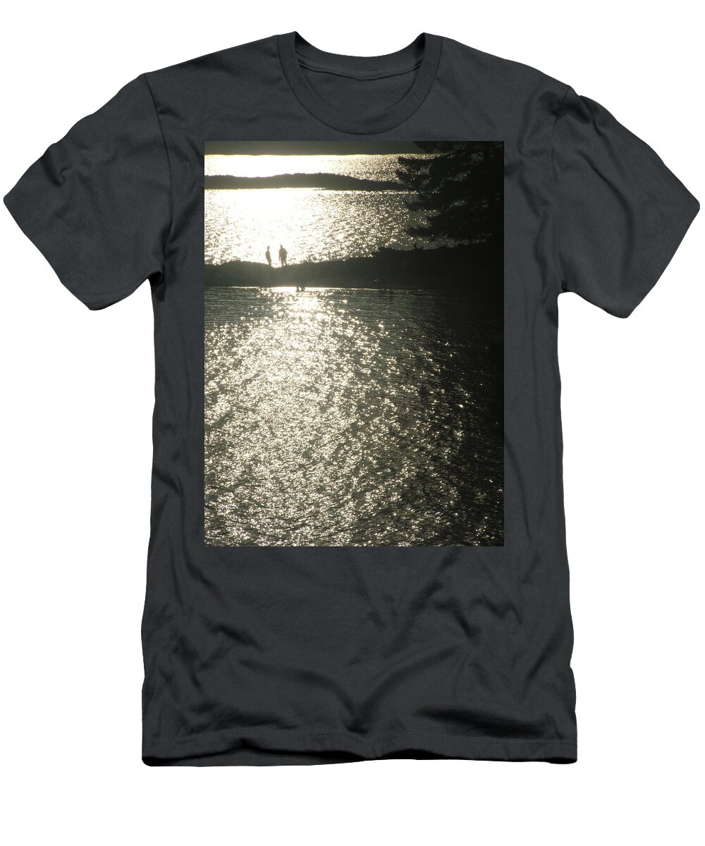 Seascape T-Shirt featuring the photograph 2 At The Beach by Mark Alan Perry