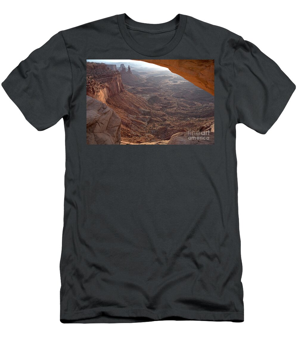 Autumn T-Shirt featuring the photograph Sunrise Mesa Arch Canyonlands National Park #2 by Fred Stearns