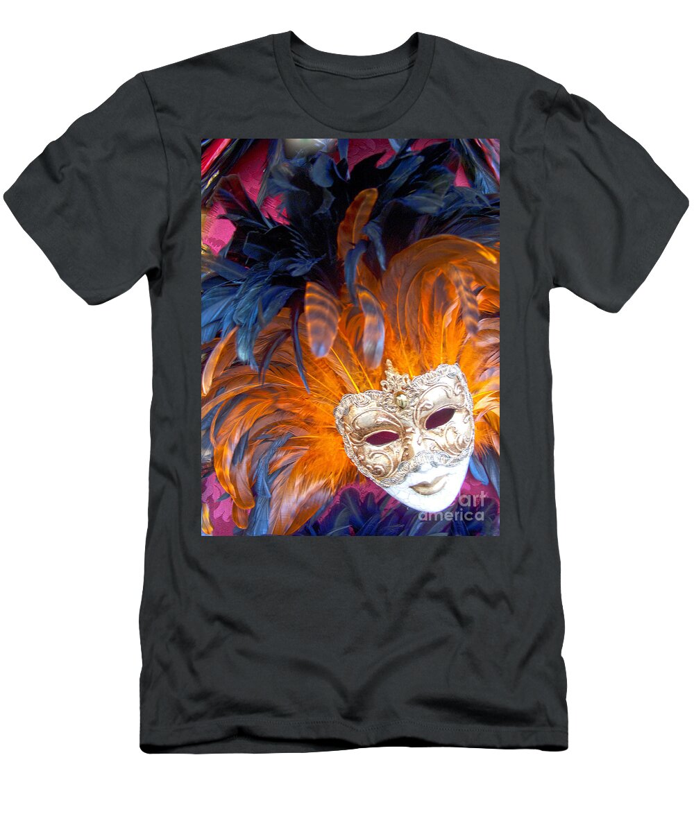 Mask T-Shirt featuring the photograph Venetian Face Mask by Heiko Koehrer-Wagner