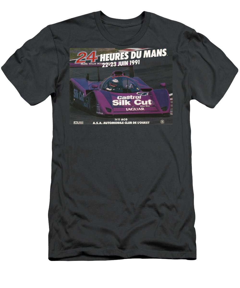 24 Hours Of Le Mans T-Shirt featuring the digital art 24 Hours of Le Mans - 1991 by Georgia Clare