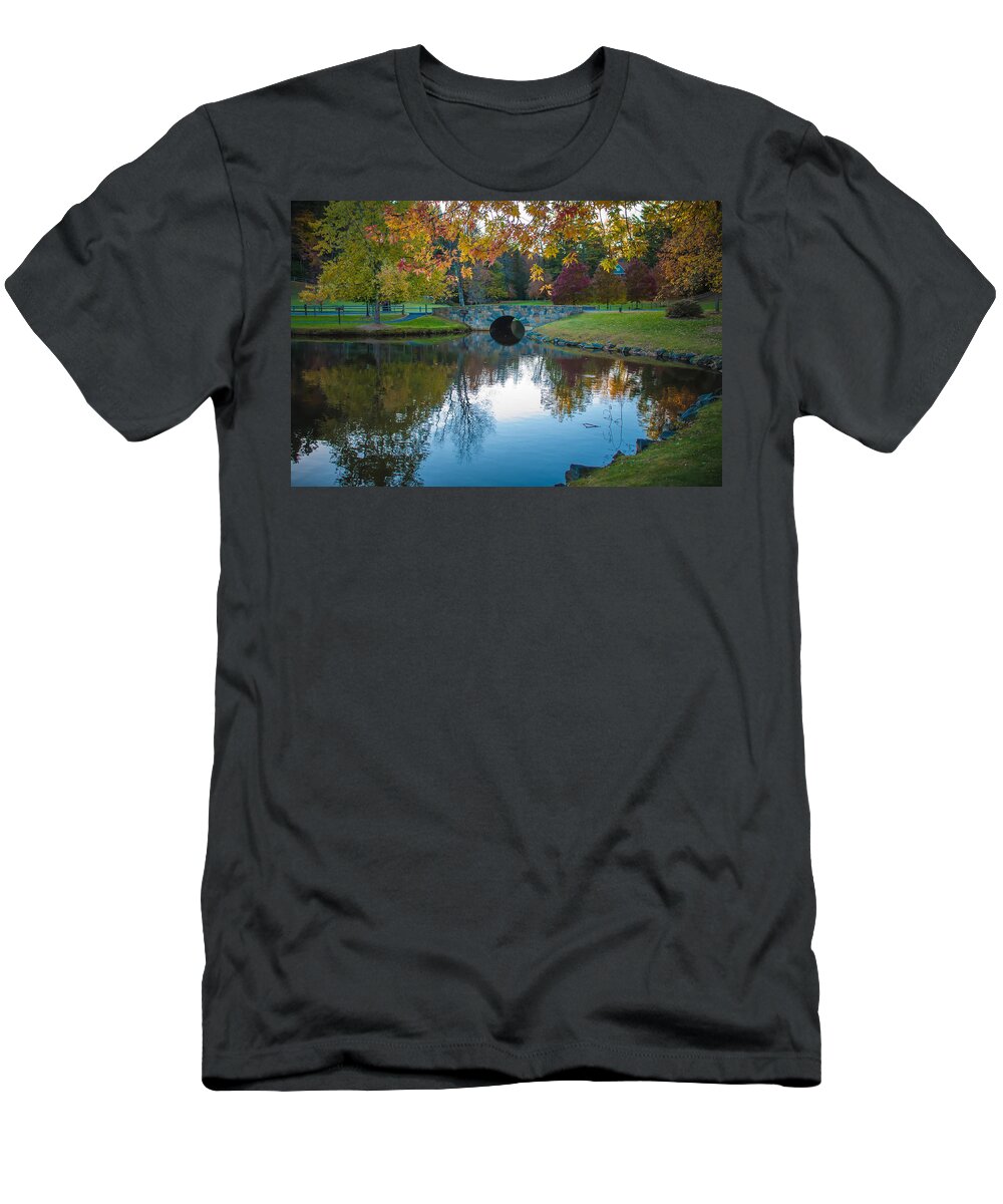 Autumn T-Shirt featuring the photograph Lake Reflections #3 by Alex Grichenko